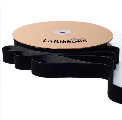LaRibbons Thin Velvet Ribbon 1 Inch x 25 Yards, Black Velvet Ribbon for Christmas Tree, Gift Wrapping, Wreath Bow, Outdoor Decoration - Crafty Corner