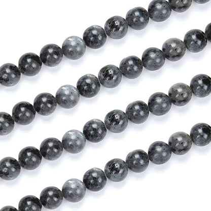 90pcs Adabele Natural Larvikite Black Labradorite Healing Gemstone 4mm (0.16 inch) Small Round Beads Gem Stone Spacer for Craft Jewelry Making GF20-4
