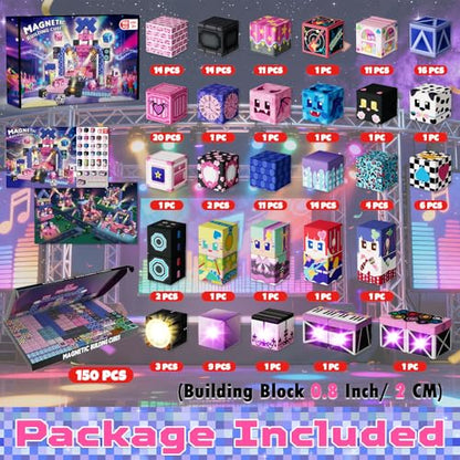 150Pcs Magnetic Blocks (150 Count)