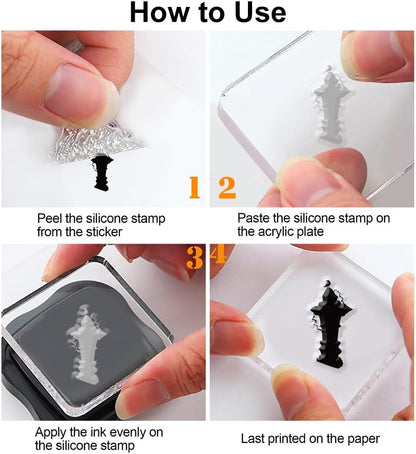 Halloween Words Clear Stamps for Card Making anding Halloween Alphabet Skulls Tombstones Bats Clear Stamps for Card Making Scrapbooking Crafting for DIY Paper Crafts Decoration - Crafty Corner