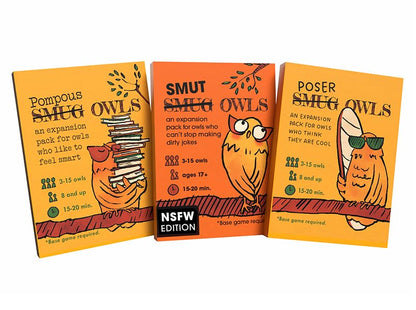 Smug Owls Card Game Expansion Pack Bundle