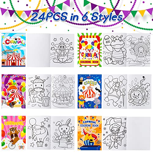 24pcs Carnival Coloring Books for Kids