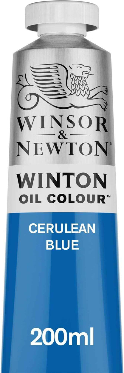 Winsor & Newton Winton Oil Color, 200ml (6.75-oz) Tube, Cerulean Blue