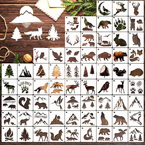 Small Stencils for Painting on Wood Burning Reusable (65 Count)
