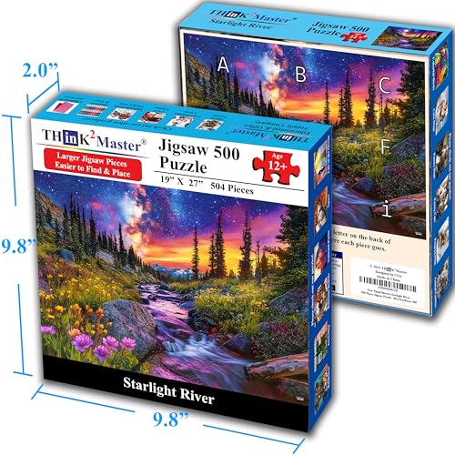 Starry Mountain River 500 Pieces Large Format Jigsaw Puzzle