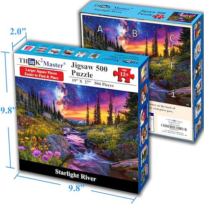 Starry Mountain River 500 Pieces Large Format Jigsaw Puzzle