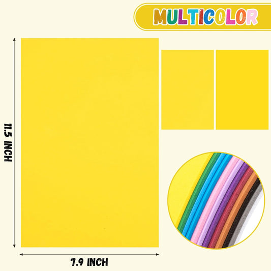 12 Pack Foam Sheets Craft 8 x 12 inch, 12 Colors Eva Foam Paper for Art Crafts Projects, Classrooms Scrapbook DIY Projects, Back to School Supplies (EVA 02) - Crafty Corner