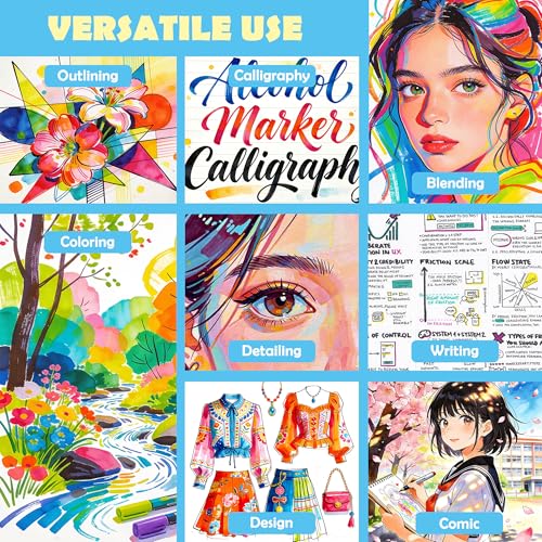 120 Colors Alcohol Markers Set (120 Count)