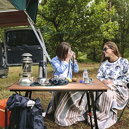 Portable Camping Table with Adjustable Legs