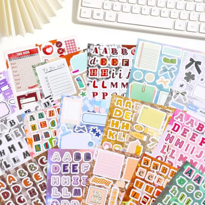 1000+ Pcs Alphabet Collage Sticker Book