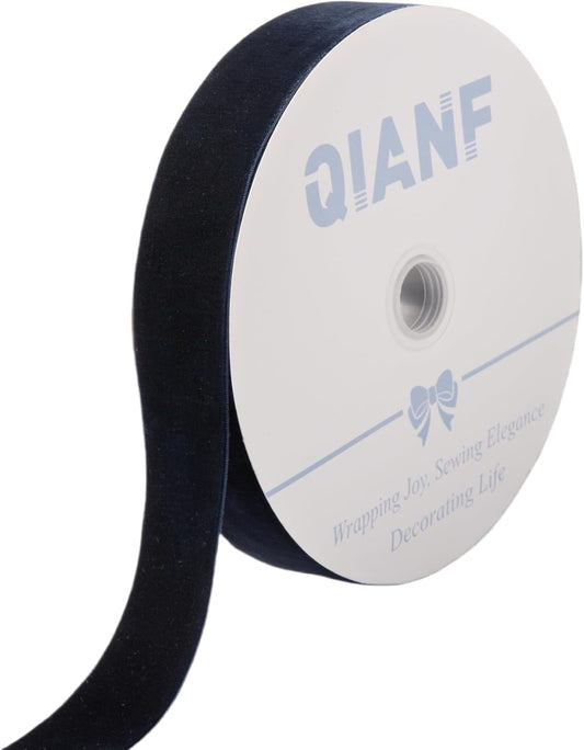 Velvet Ribbon, 1 1/2-Inch by 25-Yard Spool (Navy) - Crafty Corner