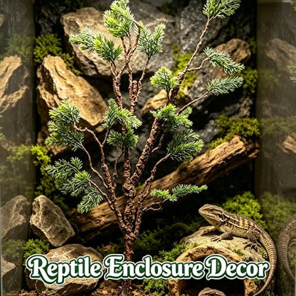 39.3in Bendable Artificial Pine Tree Branch Cedar Stems Reptile Yules Decor