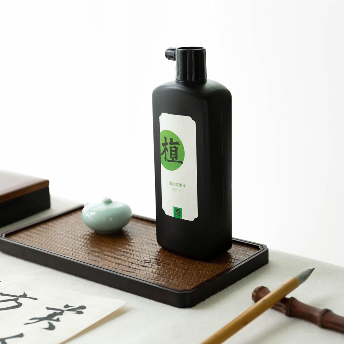 Calligraphy and Sumi Liquid Ink, Odorless Ink for Calligraphy & Painting, Black Sumi Ink for Chinese Brush and Japanese Kanji (Odorless 16.9OZ/ 500ml) - Crafty Corner