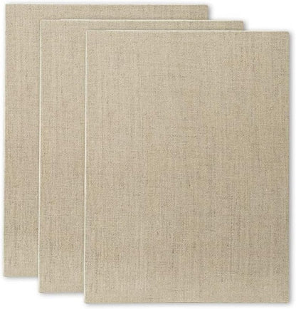 Senso Clear Primed Linen Panels - 3x4-3 Pack of Panels for Painting Oils, Acrylics, Pastels and More