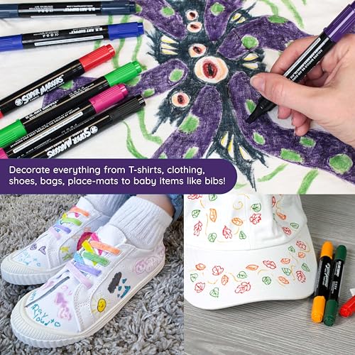 Super Markers 40 Primary & Pastel Dual Tip Fabric Markers (40 Count)
