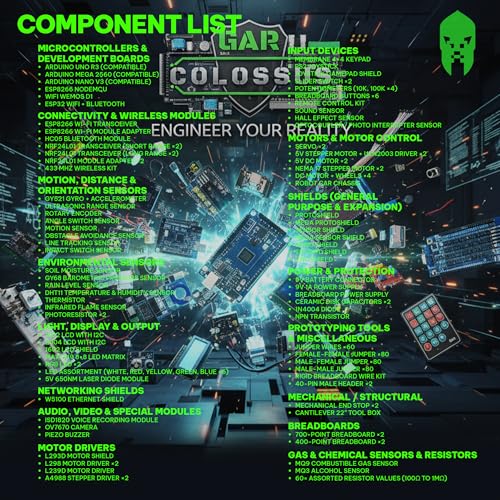 Colossus Starter Kit for Arduino 5 Main Boards 30 Sensors