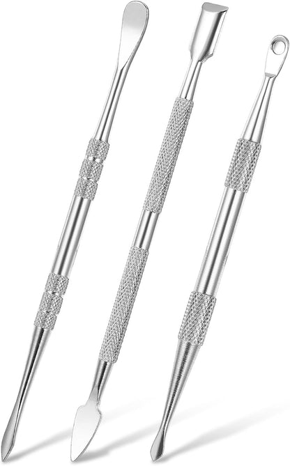 Piriuuo Wax Carving Tools Set, Stainless Steel Clay Sculpting Tools Double-Ended Pottery Carving Tools Wax Modeling Tools Dental Carvers Tools Wax Accessories Modeling Sculpting and Shaping(3 Styles)