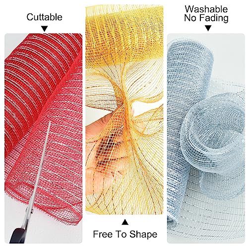 2 Rolls 10 Inch Black Decorative Mesh Ribbbon Rolls (60 Foot)