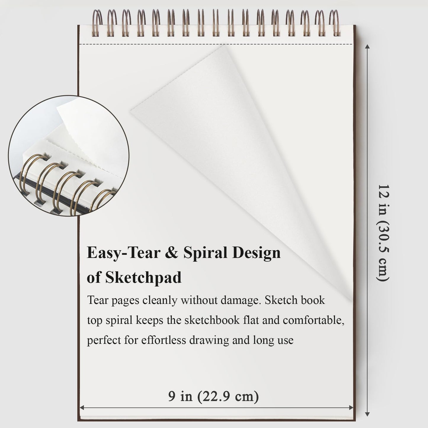 9 x 12 inches Sketch Book, Top Spiral Bound Sketch Pad, 4 Pack 100 Sheets Each (68lb/100gsm), Acid Free Art Sketchbook Artistic Drawing Painting Writing Paper for Kids Adults Beginners Artists - Crafty Corner