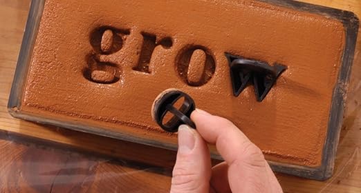 Magnetic Poetry Press in Letters and Numbers Stone Concrete Stamps - Lowercase Traditional Typeface