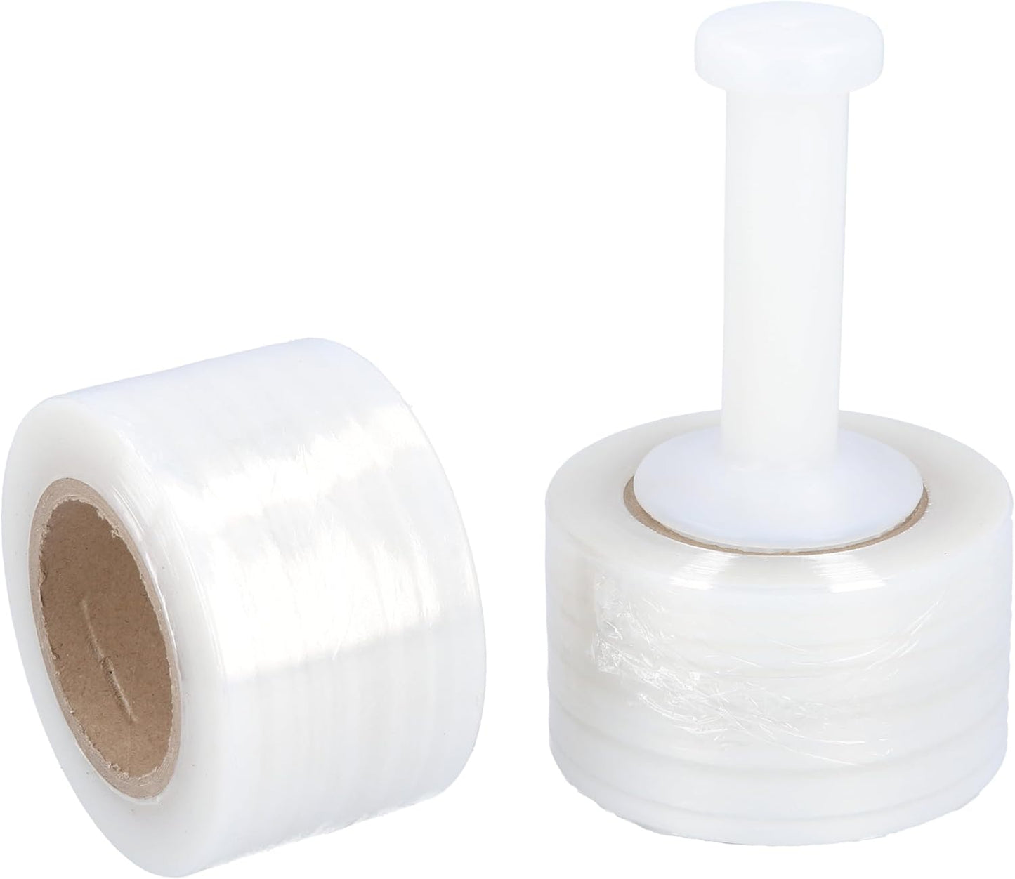 PSBM Mini Stretch Wrap with Handle, 18 Pack, 3 Inch x 700 Feet, 120 Gauge, Clear, Small Plastic Cling Film for Pallets Moving Storing