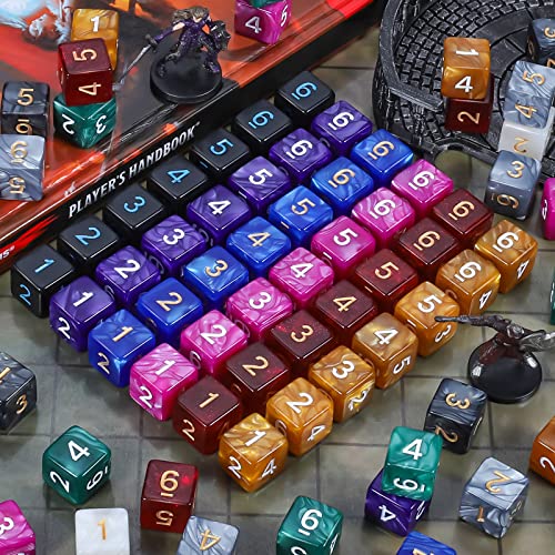 100pcs D6 Dice Set for Dungeon and Dragons (100 Count)