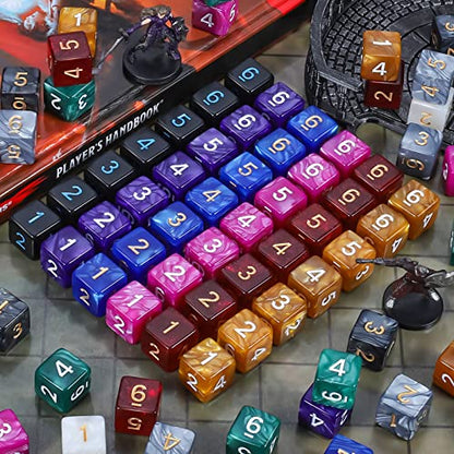 100pcs D6 Dice Set for Dungeon and Dragons (100 Count)
