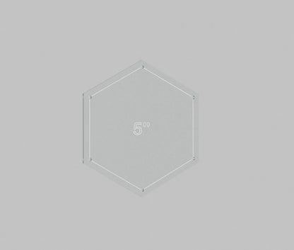 Hexagon Quilting Template Set - 5" with 1/4" Seam Allowance - Durable Acrylic Templates for Quilting, Patchwork, Crafting, & Sewing Projects - Clear Templates for Accurate Designing