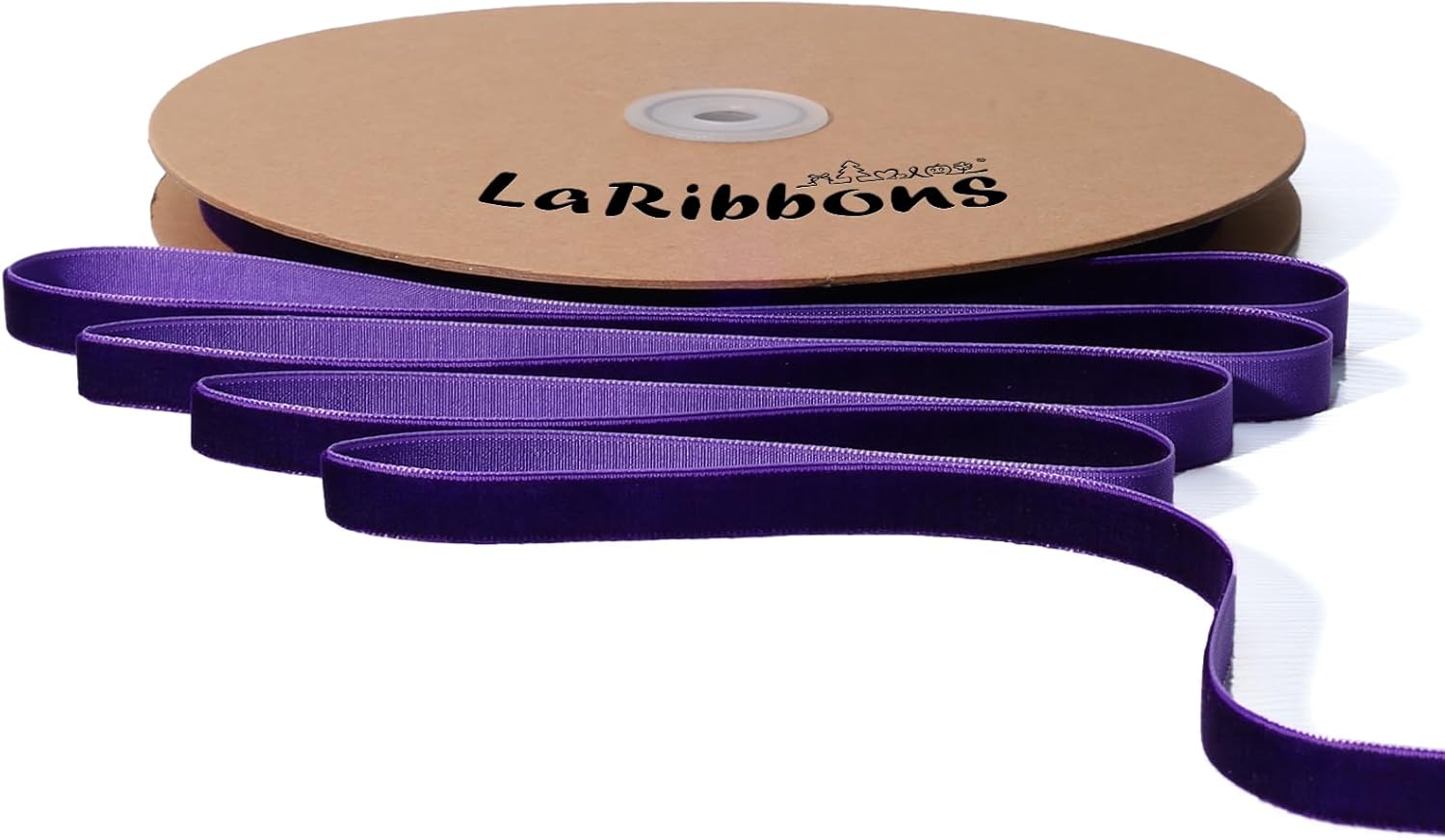 LaRibbons Thin Velvet Ribbon 3/8 Inch x 25 Yards, Purple Velvet Ribbon for Christmas Tree, Gift Wrapping, Wreath Bow, Outdoor Decoration - Crafty Corner