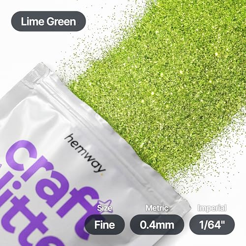 Craft Glitter Lime Green 100g Fine Glitter (3.5 Ounce)