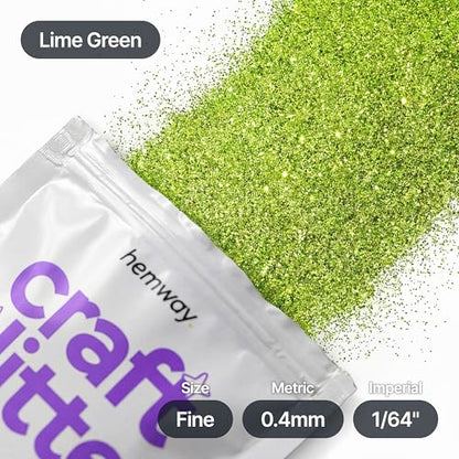 Craft Glitter Lime Green 100g Fine Glitter (3.5 Ounce)