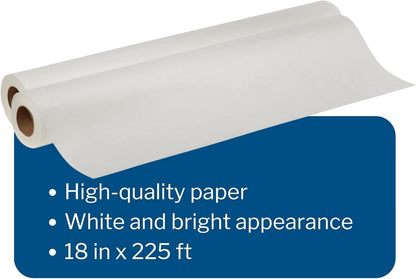 McKesson Medical Exam Table Paper [12 Rolls] – Bed Table Sheet Cover for Diaper Changing, Waxing, Nursing, Chiropractor, Patternmaking, Tracing - Premium Smooth Paper Roll - White, 18 in x 225 ft