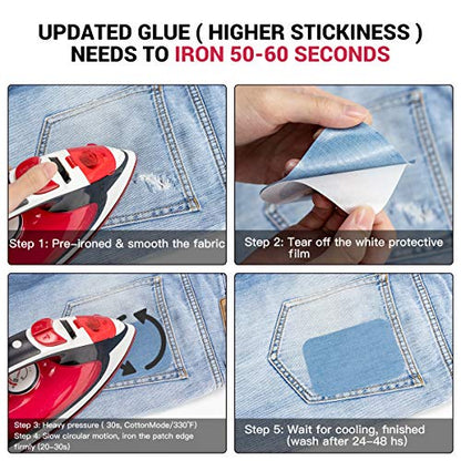 20 Pack Iron on Patches for Clothes（3" by 4 (20 Count)