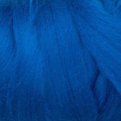 Kondoos Colored Natural Wool roving, 1 lb. Best Wool for Needle Felting, Wet Felting, handcrafts and Spinning. (Electric Blue, 1 lb)