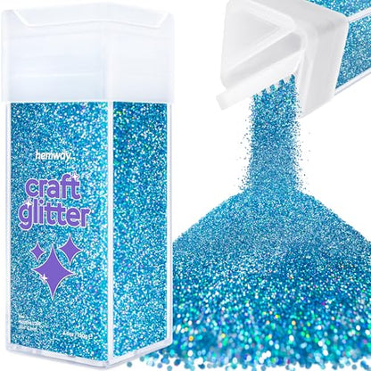 Craft Glitter Shaker Ocean Blue Holographic 130g Microfine (4.58562 Ounce)