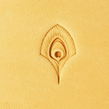 DandS ltd Leather Stamp Tool,Peacock Feather, Professional Steel Craft Tool for Leatherworking, Embossing, Carving & Stamping Leather Projects, Belts Wallets & DIY Projects Compatible with Mallet #537