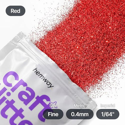 Craft Glitter Red 100g Fine Glitter (3.5 Ounce)