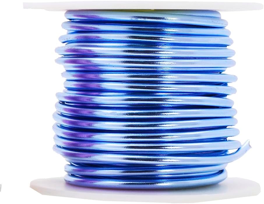 Mandala Crafts 8 Gauge Anodized Aluminum Craft Wire for Jewelry Making - 128 FT Colored Flexible Pastel Wire - Bendable for Bonsai Armature Crafting Sculpting - Crafty Corner