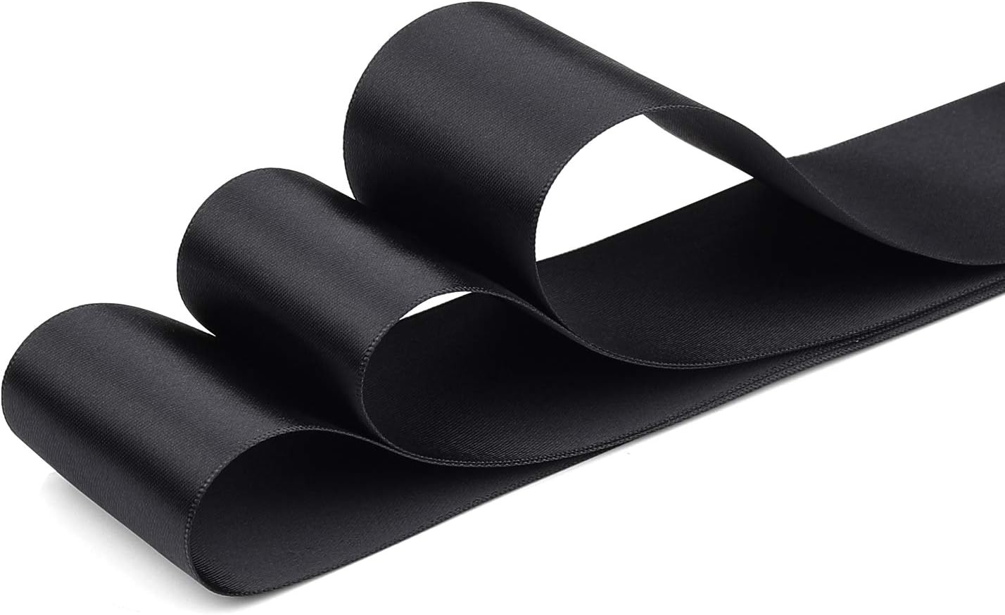 Humphrey's Craft 2 Inch Black Double Faced Satin Ribbon - 20 Yards for Gifts Wrapping DIY Bows Wedding Bouquet Cutting Ceremony Decoration Christmas Tree. - Crafty Corner