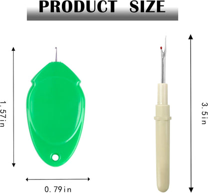 meeggrace Needle Threader, Seam Ripper,Small Needle Eye Threader Tool, Easy Threader for Machine and Hand Sewing, Fast and Precise Threading and Unthreading, Ideal for Needlework(5PCS+1)