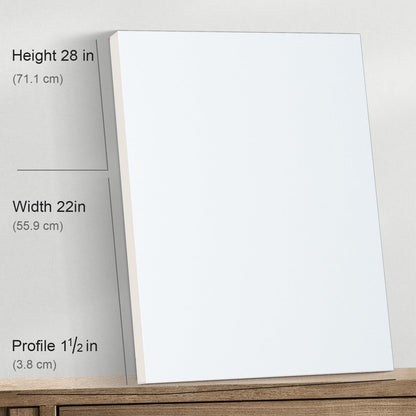 PHOENIX 22x28 Inch 2 Pack Gallery Canvas - 1.5 in Thick Large Canvases for Painting - Deep Edge 100% Cotton 11 Oz. Gesso Primed White Blank Professional Canvas Oil & Acrylic Paints
