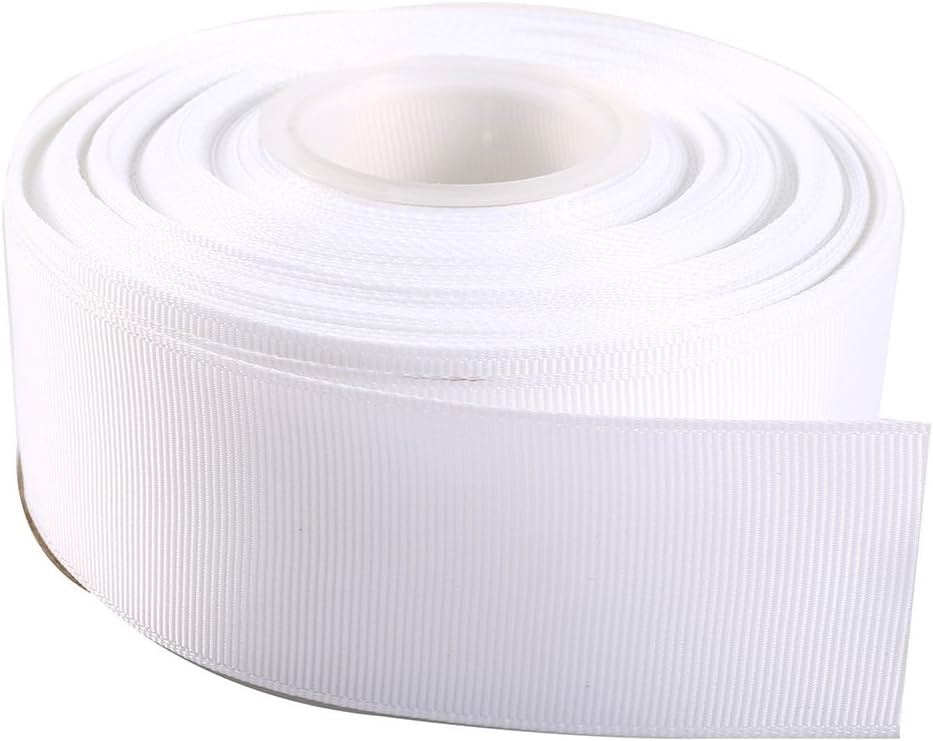 ITIsparkle 11/2" Inch Grosgrain Ribbon 25 Yards-Roll Set for Gift Wrapping Cake Decoration Party Favor Hair Braids Hair Bow Baby Shower Decoration Floral Arrangement Craft Supplies, White Ribbon - Crafty Corner
