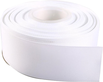 ITIsparkle 11/2" Inch Grosgrain Ribbon 25 Yards-Roll Set for Gift Wrapping Cake Decoration Party Favor Hair Braids Hair Bow Baby Shower Decoration Floral Arrangement Craft Supplies, White Ribbon - Crafty Corner