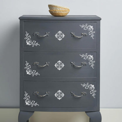 Damask Stencils for Walls 12inch Damask Stencil Large Texture Stencils for Painting on Wood Furniture Canvas Paper Fabric