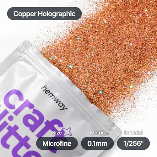 Craft Glitter Copper Holographic 100g Microfine Glitter (100 Gram)