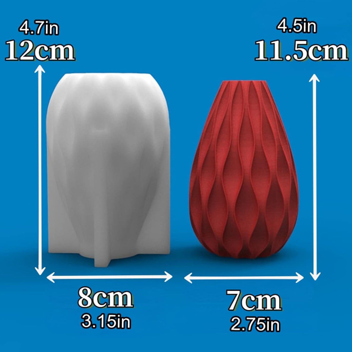 3D Geometric Cylindrical Candle Silicone Mold Fondant Chocolate Cake Candy Baking Mold Plaster Soap Epoxy Resin Clay Mould