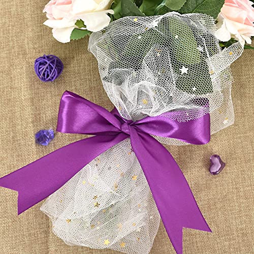 100 Yard Dark Purple Satin Ribbon 1 (300 Foot)