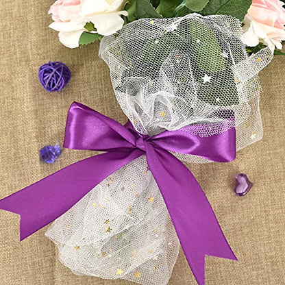 100 Yard Dark Purple Satin Ribbon 1 (300 Foot)