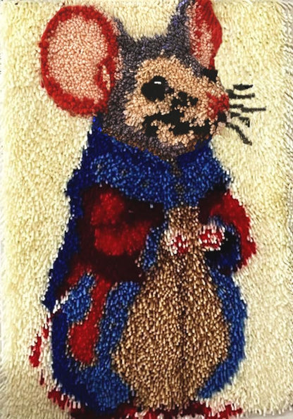 Cute Mouse Latch Hook Rug Kit
