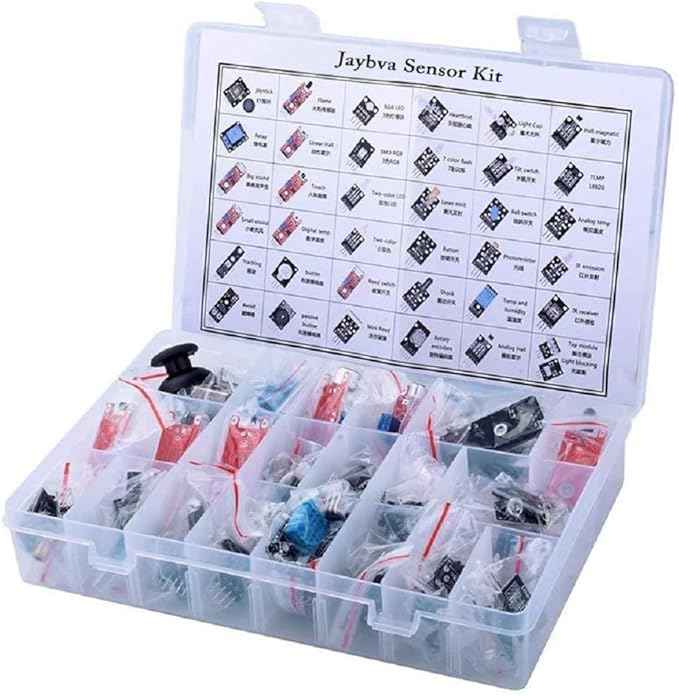 37 in 1 Sensor Module Kit for Arduino Starters - Sensor Kit DIY for Raspberry Pi Mega2560 UNO R3 Nano Including Tutorial in USB Flash Driver